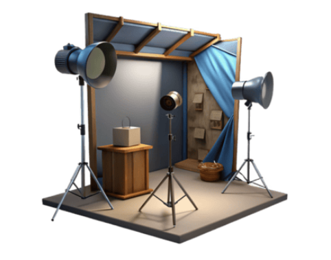 STUDIO SETUP WITH CAMERA